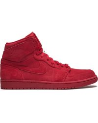 Nike - Air 1 Retro High Red Suede - Lyst