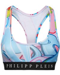 Philipp Plein - Logo-print Cotton-blend Top - Lyst