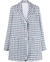 Thom Browne - Checked Cotton Single-breasted Coat - Lyst