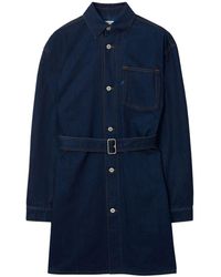 Burberry - Robe-chemise en jean à taille ceinturée - Lyst