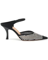 Malone Souliers - Vega Crystal-Embellished Satin Mules - Lyst