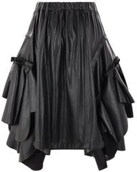 Comme des Garçons - Pleat-Detailing Midi Skirt - Lyst