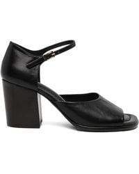 Lemaire - Escarpins En Cuir À Bout Carré - Lyst