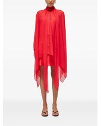 Blugirl Blumarine - Georgette Sheer Mini Dress - Lyst