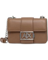 ARMANI EXCHANGE - Logo-Plaque Chain-Link Crossbody Bag - Lyst
