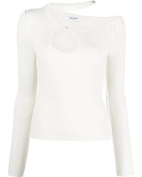Julfer - Kylie Cut-Out Ribbed-Knit Top - Lyst