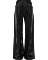 Circus Hotel - Coated-Finish Wide-Leg Trousers - Lyst