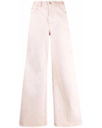 Stella McCartney - Logo-Tape Wide Jeans - Lyst
