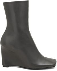 Ami Paris - 90Mm Two-Tone Leather Ankle Boots - Lyst