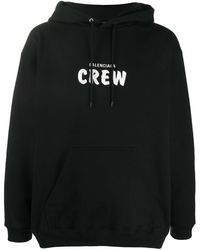 balenciaga black hoodie logo