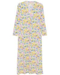 Caliban - Floral-Print Long-Sleeve Dress - Lyst