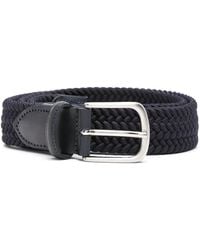 Eraldo - Leather-Trim Interwoven Belt - Lyst