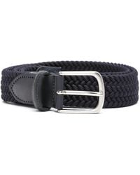 Eraldo - Leather-Trim Interwoven Belt - Lyst