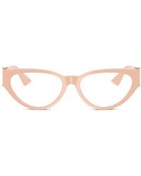 Versace - Cat-Eye-Brille Mit Logo - Lyst