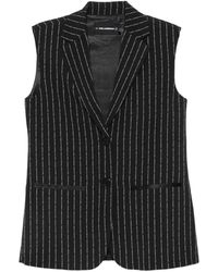 KARL LAGERFELD - Logo-Pinstripe Tailored Sleeveless Blazer - Lyst