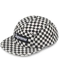 Supreme - Checkerboard-Print Chino-Twill Baseball Cap - Lyst