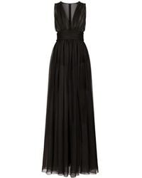 Dolce & Gabbana - Semi-Transparentes Abendkleid - Lyst