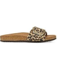 Geox - Claquettes Brionia R À Imprimé Léopard - Lyst