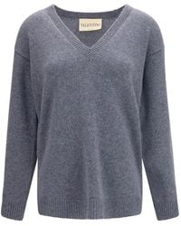 Valentino Garavani - V-Neck Cashmere Sweater - Lyst
