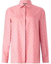 Roberto Cavalli - Monogram-Print Long-Sleeve Shirt - Lyst