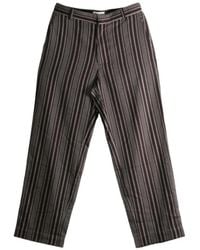 The Elder Statesman - Striped Straight-Leg Trousers - Lyst
