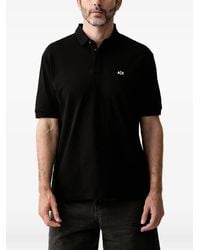 ARMANI EXCHANGE - Logo-Print Short-Sleeve Polo Shirt - Lyst