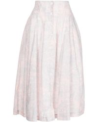 Philosophy Di Lorenzo Serafini - Toile De Jouy-Print Midi Skirt - Lyst