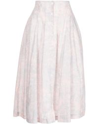 Philosophy Di Lorenzo Serafini - Toile De Jouy-Print Midi Skirt - Lyst