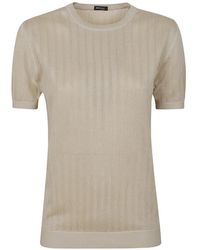 Kiton - T-Shirt À Encolure Ronde - Lyst