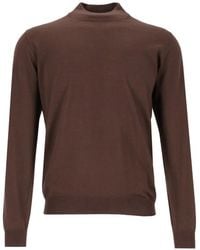 Fedeli - Fine-Knit Mock-Neck Sweater - Lyst