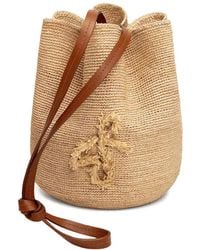 Ruslan Baginskiy - The Hatbag Raffia Drawstring Shoulder Bag - Lyst