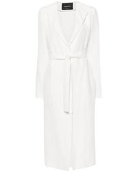 Fabiana Filippi - Spread-Collar Belted Coat - Lyst