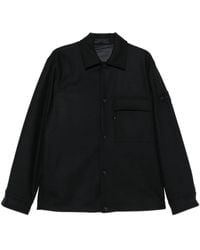 Stone Island - Patch-Pocket Wool Shirt - Lyst