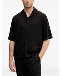 Lindbergh - Elasticated-Hem Camp-Collar Shirt - Lyst