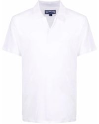 Vilebrequin - Open-Collar Linen Polo Shirt - Lyst