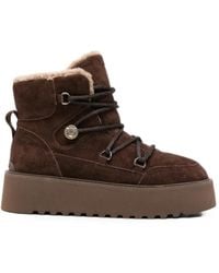 Pinko - Plateau-Stiefel Aus Wildleder - Lyst
