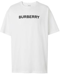 Burberry T-shirt à logo imprimé - Blanc