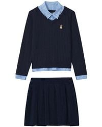 Chocoolate - Ensemble Pull-Jupe Plissée En Maille Torsadée - Lyst