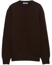 Prada - Pull En Maille Côtelée À Col Ras-De-Cou - Lyst