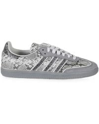adidas - Og Samba Snakeskin-Effect Sneakers - Lyst