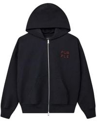 Purple Brand - Hoodie Zippé À Logo Brodé - Lyst