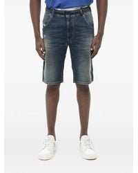 DIESEL - Krooley-Ne Elasticated-Waist Denim Shorts - Lyst