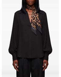 SUTTON NEW YORK - V-Neck Long-Sleeve Blouse - Lyst