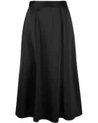 Roberto Collina - A-Line Satin Midi Skirt - Lyst