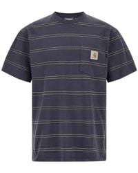 Carhartt - Camiseta Bert Pocket A Rayas - Lyst