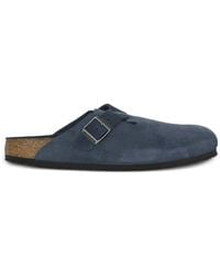 Birkenstock - Mules En Daim Boston À Boucles - Lyst