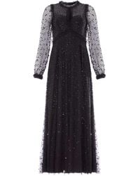 Needle & Thread - Sequin-embellishment Long-sleeve Maxi Dress - Lyst