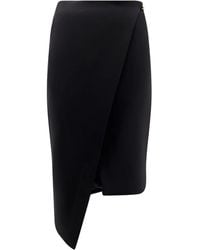 Elisabetta Franchi - Asymmetrische Midi-Rok Verfraaid Met Kristallen - Lyst