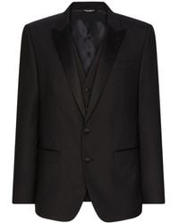 Dolce & Gabbana - Martini-fit Wool-silk Three-piece Tuxedo Suit - Lyst