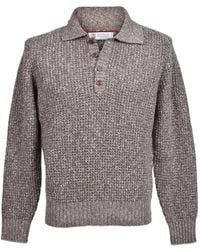 Brunello Cucinelli - Button-Placket Polo Shirt - Lyst